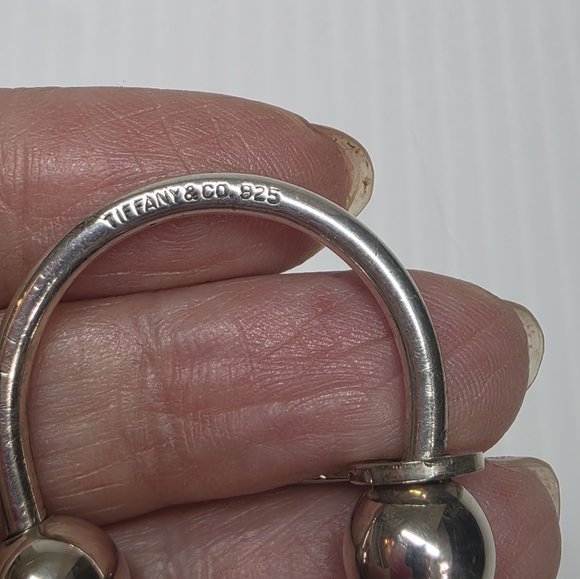 Return to Tiffany Oval Tag Screwball Key Ring in Sterling Silver 925 - Picture 6 of 9